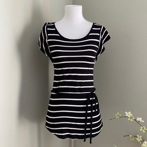 Black and White Striped Top